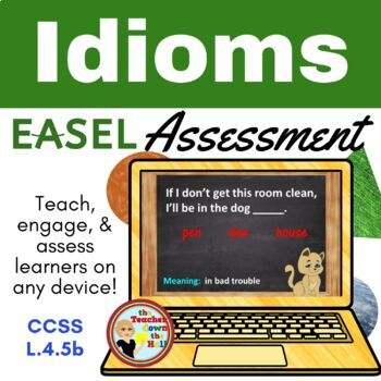 Preview of Idioms Easel Assessment - Digital Idiom Activity