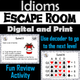 Idioms Escape Room - ELA  (Figurative Language Activity)