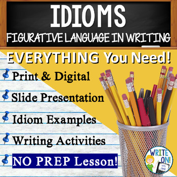 Preview of Idioms Activities, Worksheets, Handouts, Slide Show  Figurative Language - Adage