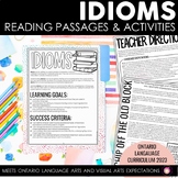 Idioms Figurative Language Lesson and Activities