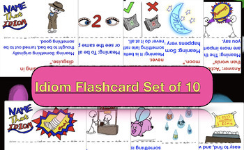 Preview of Idioms Flashcard set