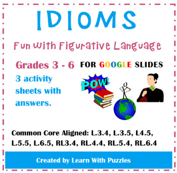Preview of Idioms-Fun with Figurative Language for Google Apps™ Gr3-6 Digital Distance