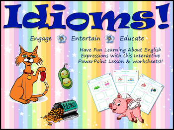 Preview of Idioms! Interactive PowerPoint Lesson and Worksheets!