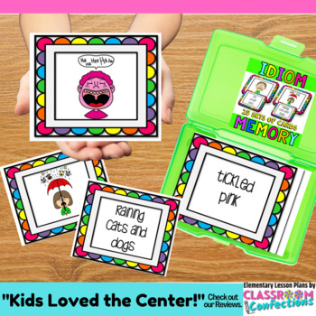 Preview of Idioms Game: Literacy Center: Grammar Memory Game: 4th grade, 3rd, 5th