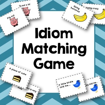 Preview of Idioms Memory Matching Game