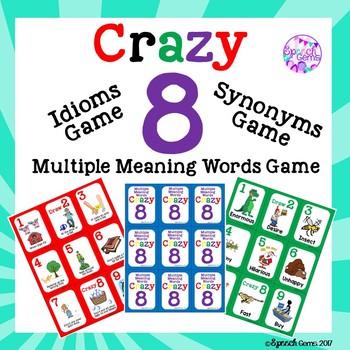 Preview of Vocabulary Card Games including Idioms, Multiple Meaning Words and Synonyms