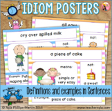 Idiom Posters with Pictures, Definitions and Examples