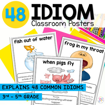 Preview of Figurative Language Posters - 40 Idioms with Visuals