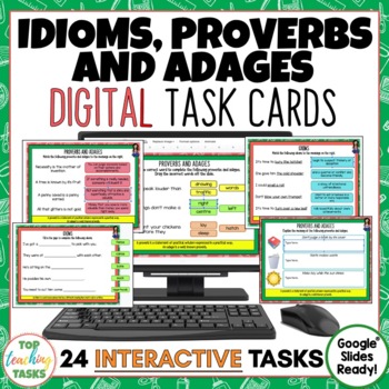 Preview of Idioms, Proverbs and Adages Digital Activities for Google Classroom