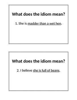 Preview of Idioms Scavenger Hunt