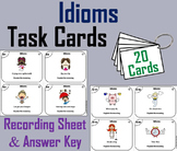 Idioms Task Cards Figurative Language Activity