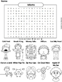 Idioms Activity Word Search (Figurative Language Worksheet)