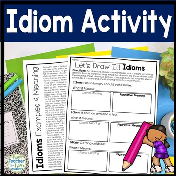 Preview of Idioms Worksheets | Write and Draw Idioms Activity | FUN Idioms Worksheets