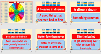 Preview of Idioms and Phrases Game