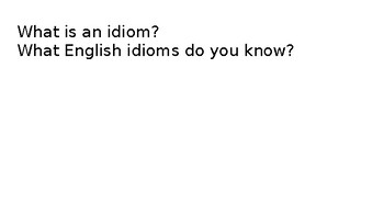 Idioms to Describe People - ppt download