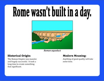 Preview of Idioms from Ancient Rome: 7 Poster Set