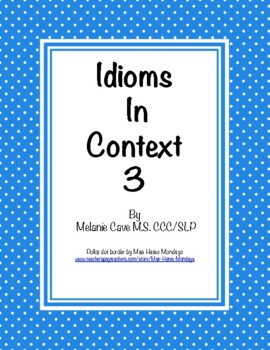 Preview of Idioms in Context 3