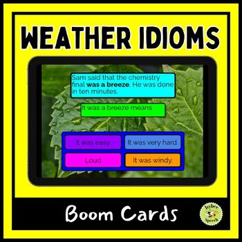 Preview of Idioms in Context Weather Themed Digital Boom Cards