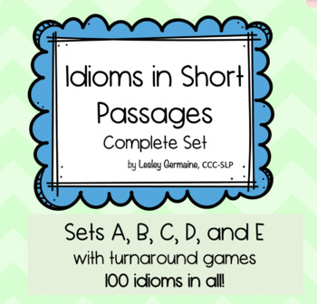 Preview of Idioms in Short Passages Complete Set