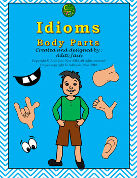 Preview of Idioms on Body parts Printables Distance Learning