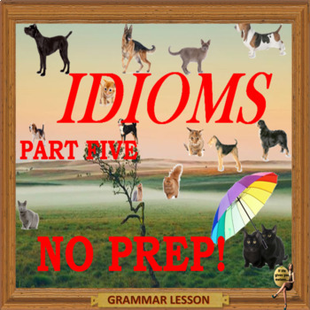 Preview of Idioms part five - ESL, ELL, EFL adult & kid conversation PPT lessons