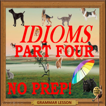 Preview of Idioms four ESL, EFL, ELL adult  & kid ppt conversation lessons