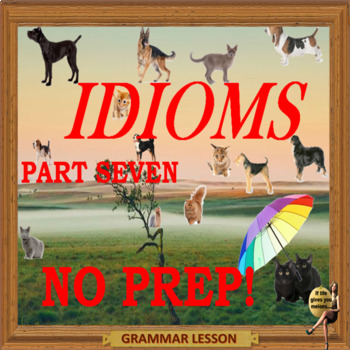 Preview of Idioms part seven - ESL, ELL, EFL adult & kid conversation PPT lessons