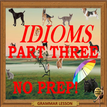 Preview of Idioms part three ESL, EFL, ELL adult and kids conversation lessons