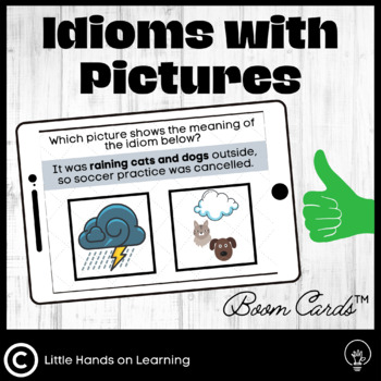 Preview of Idioms with Pictures Boom Cards