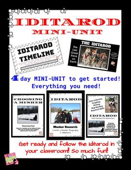 Preview of Iditarod 4+ day Mini-Unit BUNDLE (Overview, Choosing A Musher, Research, Track)