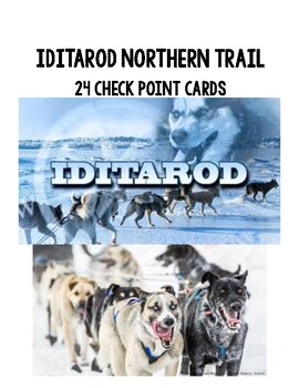 Preview of Iditarod NORTHERN TRAIL Check Point Cards -EVEN YEARS