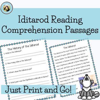 Preview of Iditarod Reading Comprehension Passages