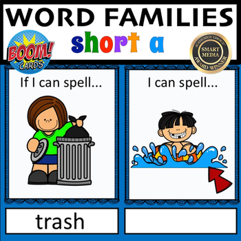 Preview of Distance Learning BOOM Cards | Short Vowel Word Family 1