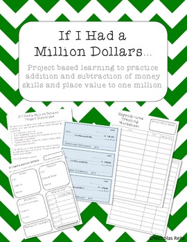 Preview of If I Had a Million Dollars - Math Project