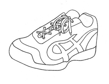 tennis shoe outline template