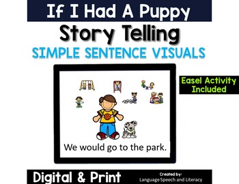 Preview of No Print Speech Therapy Expanding Sentences | Inferences | Distance Learning