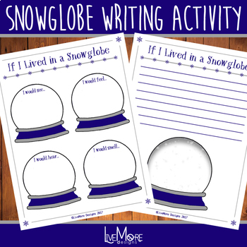 Preview of If I Lived In A Snowglobe Writing Activity Set
