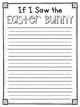 If I Saw the Easter Bunny Writing Activity by Joyful Learning - Megan Joy