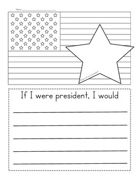 Preview of If I Were President Writing