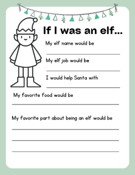 Preview of If I Was an Elf