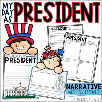 Preview of If I Were President Craft | Presidents' Day Writing Prompt & Bulletin Board
