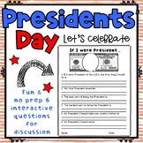 If I Were President Worksheet - No Prep