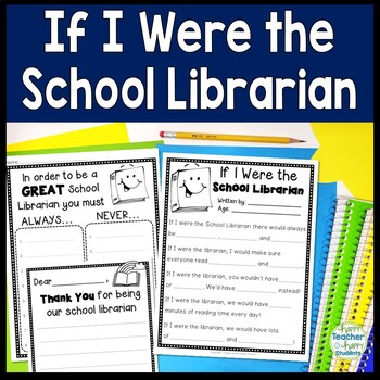 Preview of If I Were School Librarian | Media Specialist Thank You, Thank You for Librarian