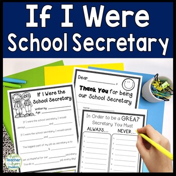 Preview of If I Were School Secretary: Secretary Appreciation Day, Secretary Day Thank You