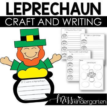 Preview of Kindergarten St Patricks Day Craft Leprechaun Craft March Writing Craftivity