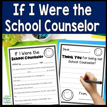 Preview of If I Were a School Counselor | Thank You Card for Guidance Counselor