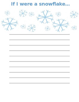 Preview of If I Were a Snowflake Writing 