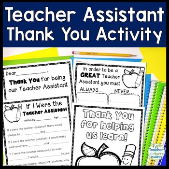 Preview of If I Were a Teacher Assistant, Teacher Assistant Thank You for Appreciation Week