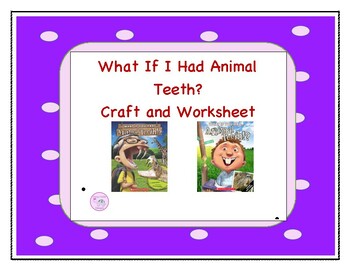 Preview of If I had animal teeth writing craft