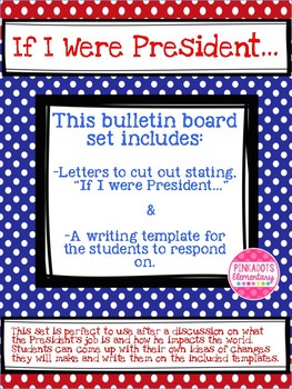 Preview of If I Were President...Bulletin Board Response for President's Day
